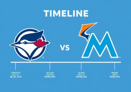 Toronto Blue Jays vs Miami Marlins Timeline
