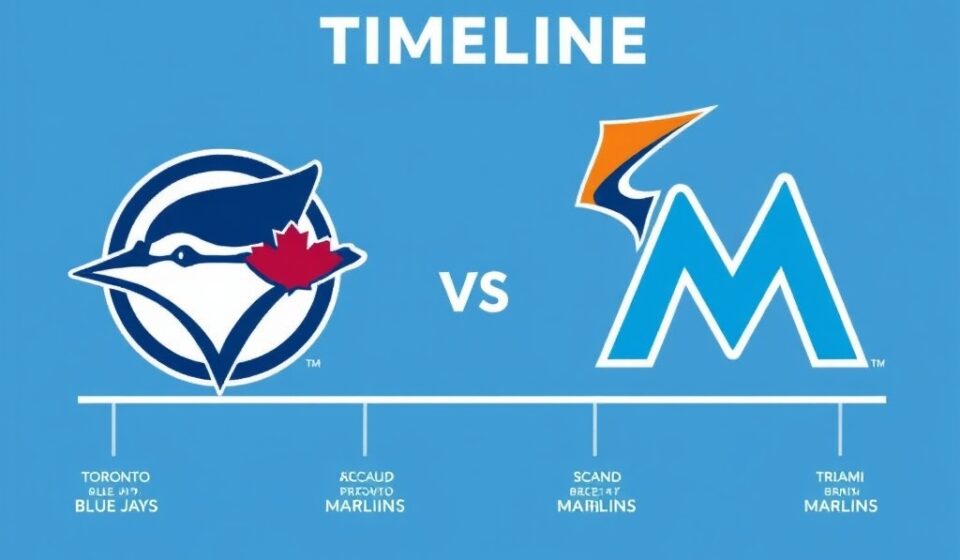Toronto Blue Jays vs Miami Marlins Timeline