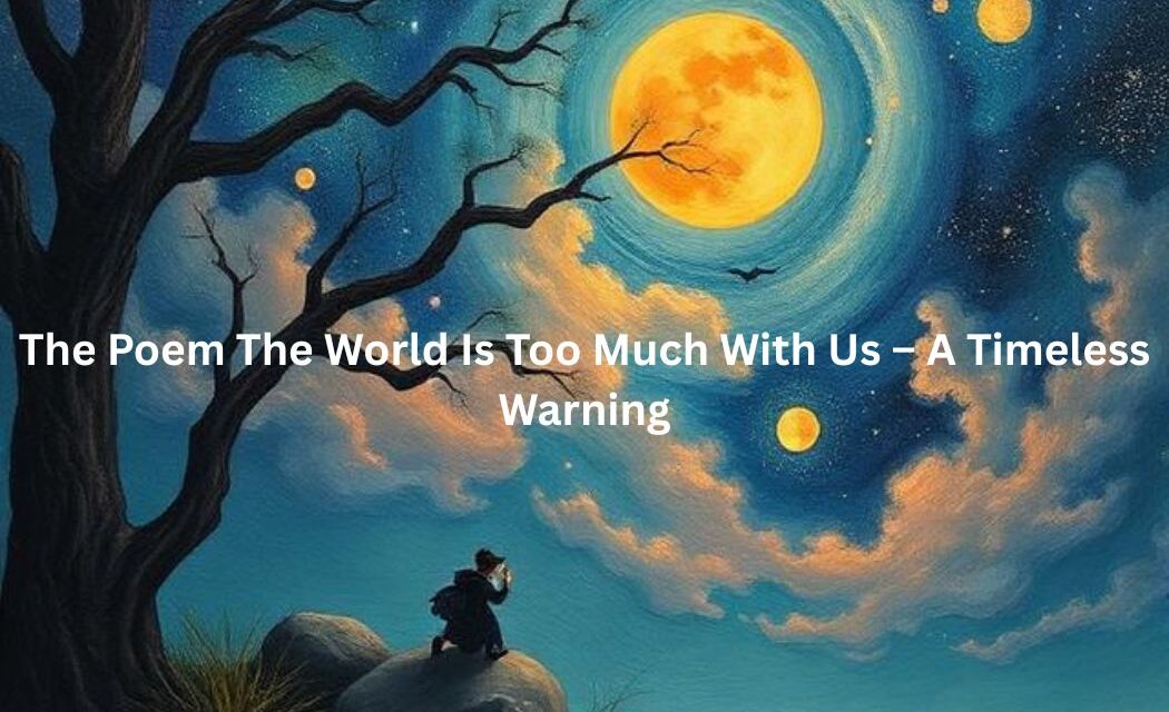 the poem the world is too much with us