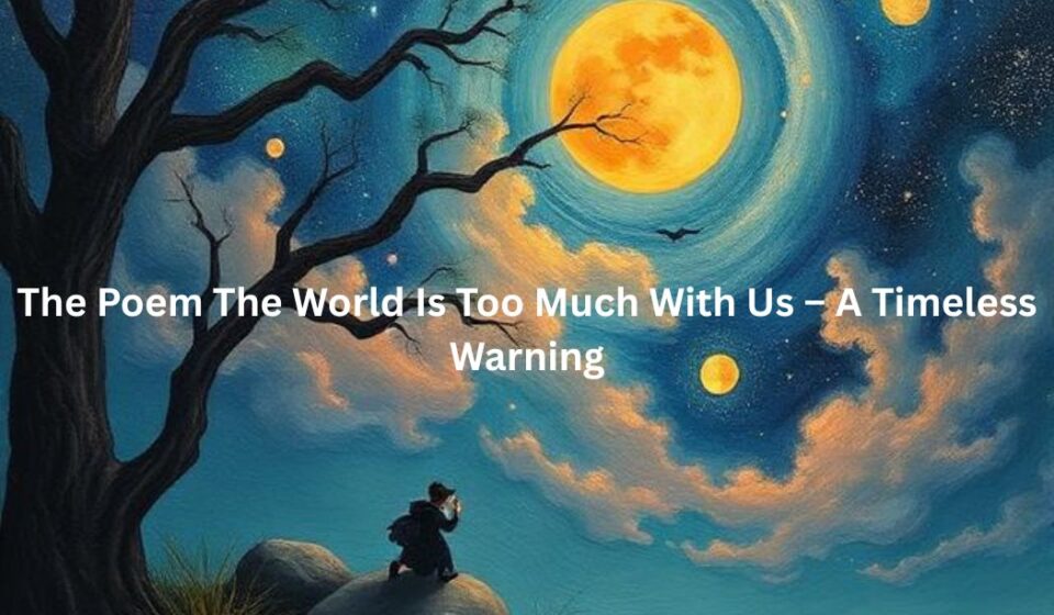 the poem the world is too much with us